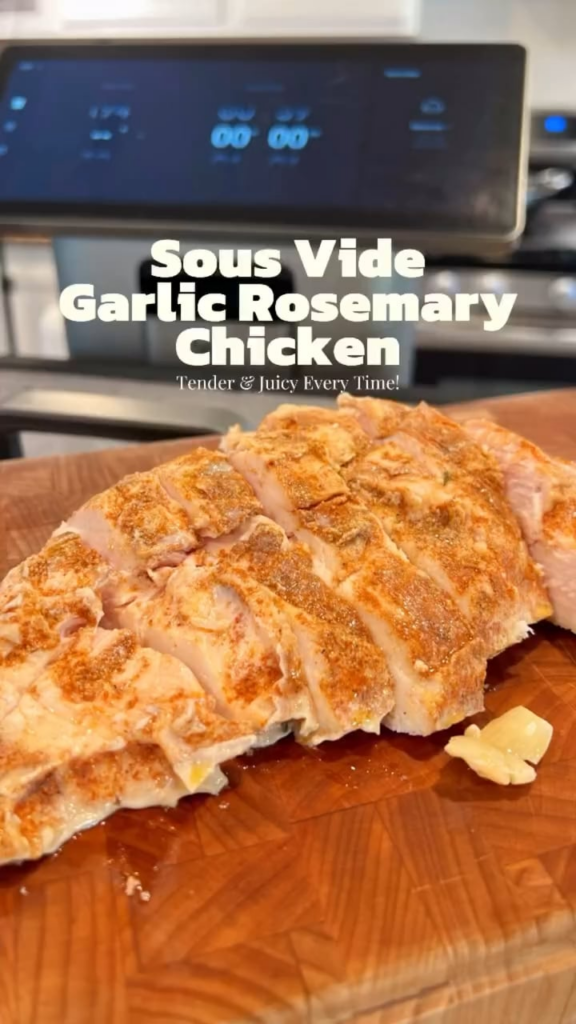 Perfectly tender and juicy rosemary chicken breast made easy with this all-in-1 sous vide Station —flavor locked in, every time! 🌿