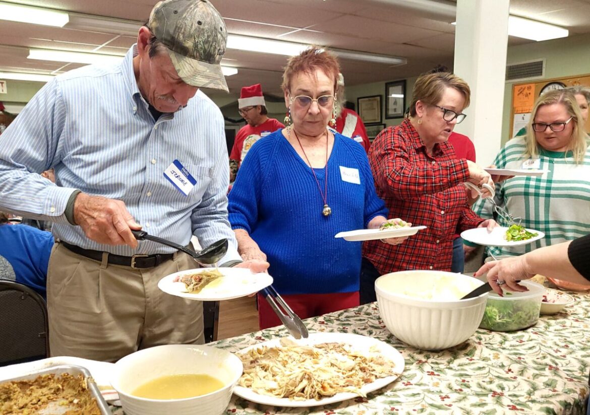 Sentinel File Photo/DENNIS ROSENBERGERDINNER IS SERVED — Community members fill their plates at Salem Presbyterian Church on Monday, Dec. 25, 2023, while attending the church’s annual Christmas Day dinner. The event has been a mainstay in the Salem community for more than 40 years now, providing food and fellowship during the holiday.