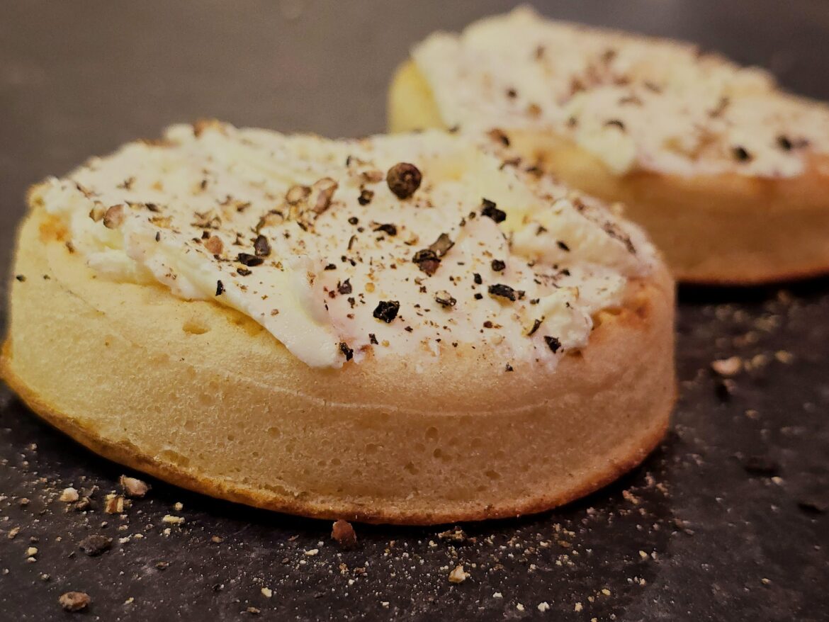 Cream cheese crumpets