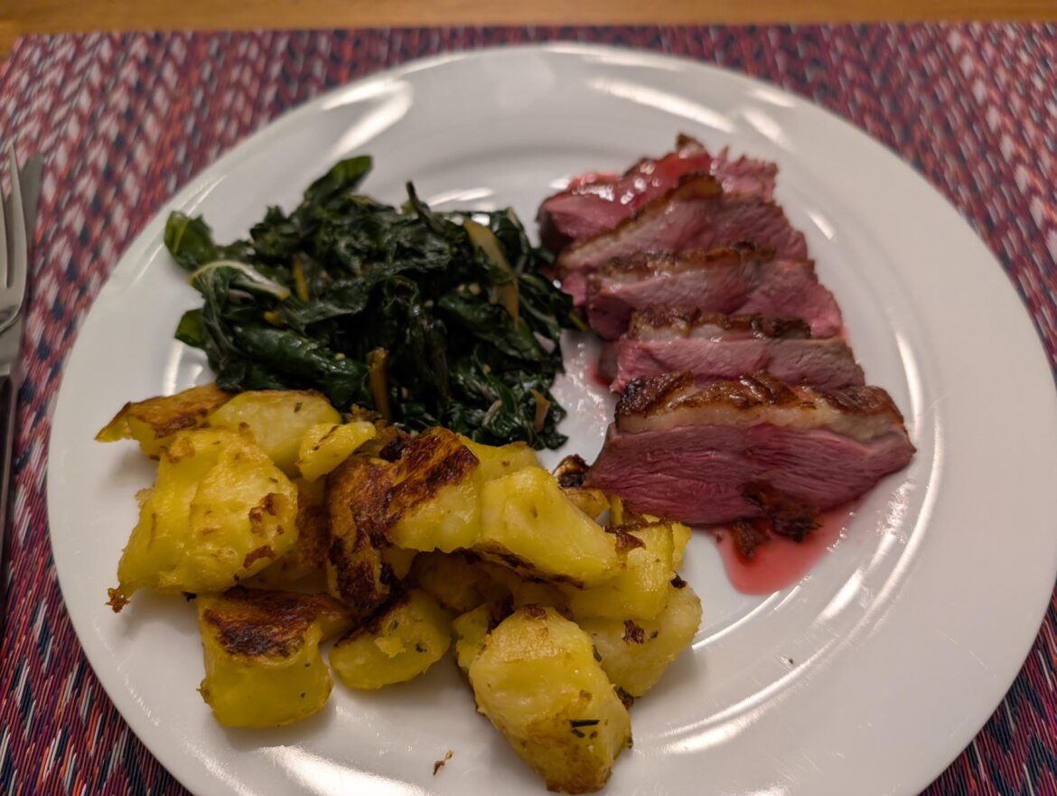 Sous vide Magret de canard (duck breast)