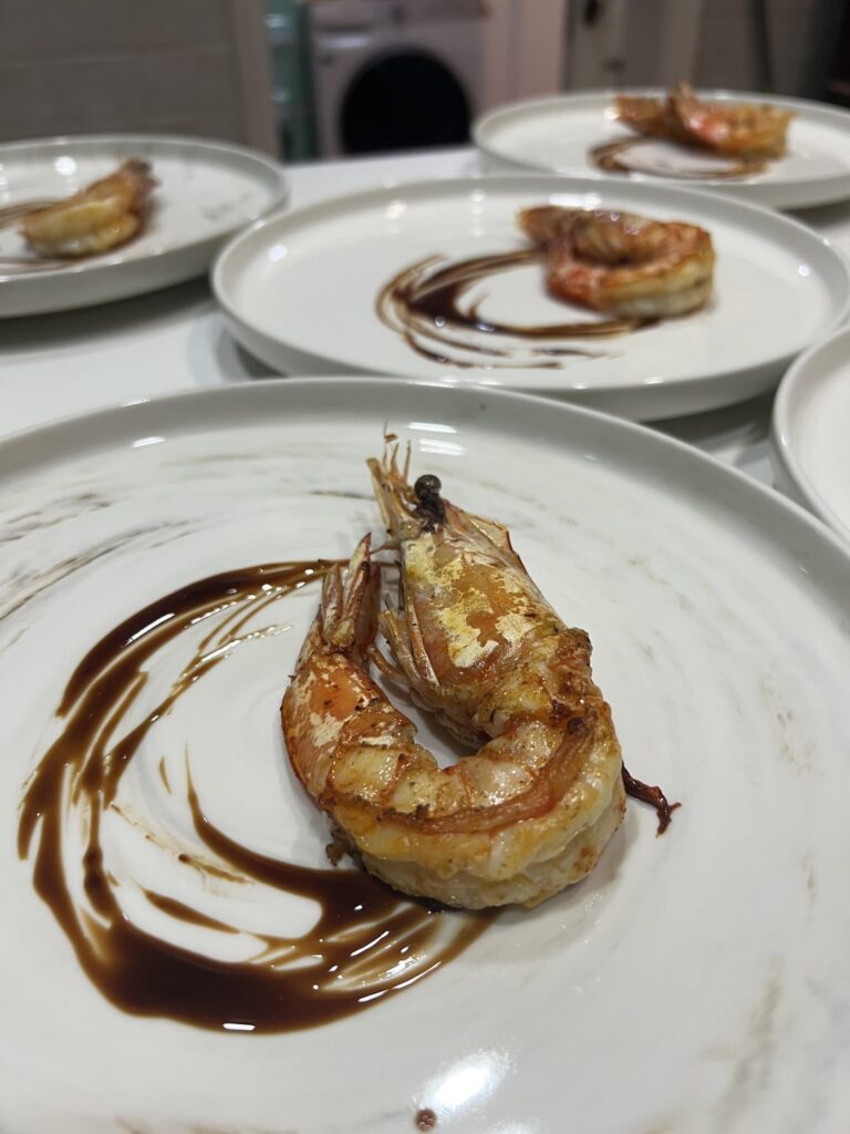 Wild sea prawn & shellfish glaze
