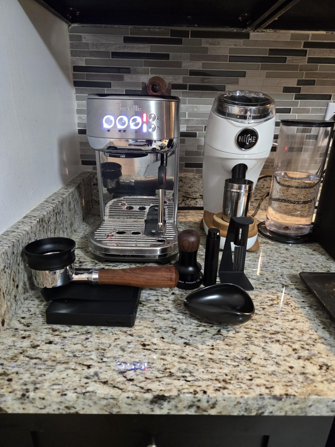 Graduated from our nespresso. Here's our first setup.