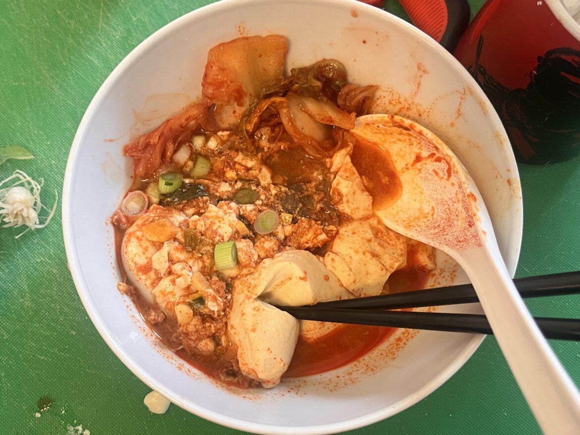 my second attempt at soondubu jjigae from scratch!