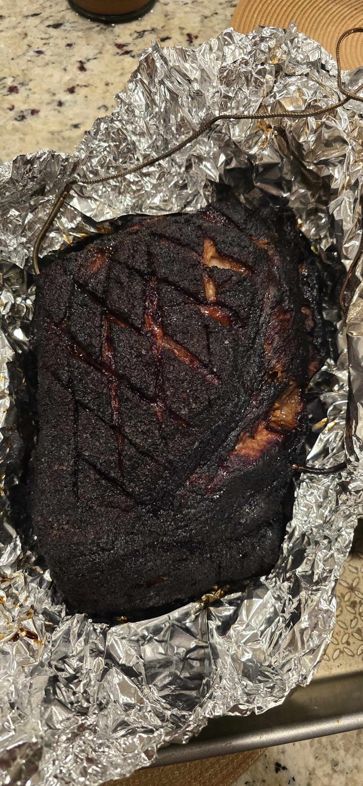 First pork butt done