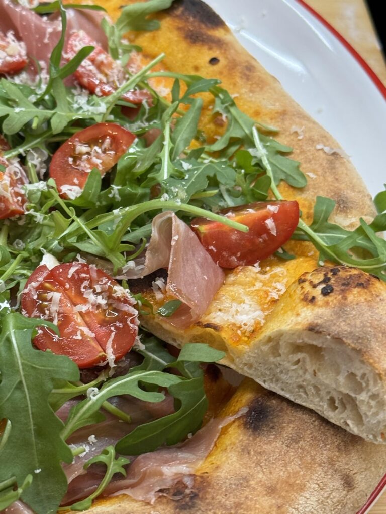 Experimenting with pizza. Not bad for a second try!