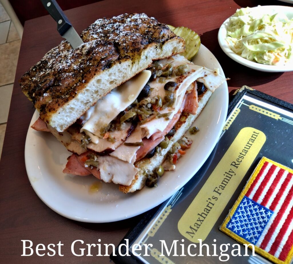 Maxhari's Brownstown, Day 4 Sandwich Week the Addictive Grinder Bread made in house. The very best ever Eaten WOWED 😋💯. #1 Grinder Sandwich in Michigan, Yes they make special Addictive Bread in house Herb Infused with Olive Oil, Grilled and Dusted with Parmesan Cheese OMG DELICIOUS