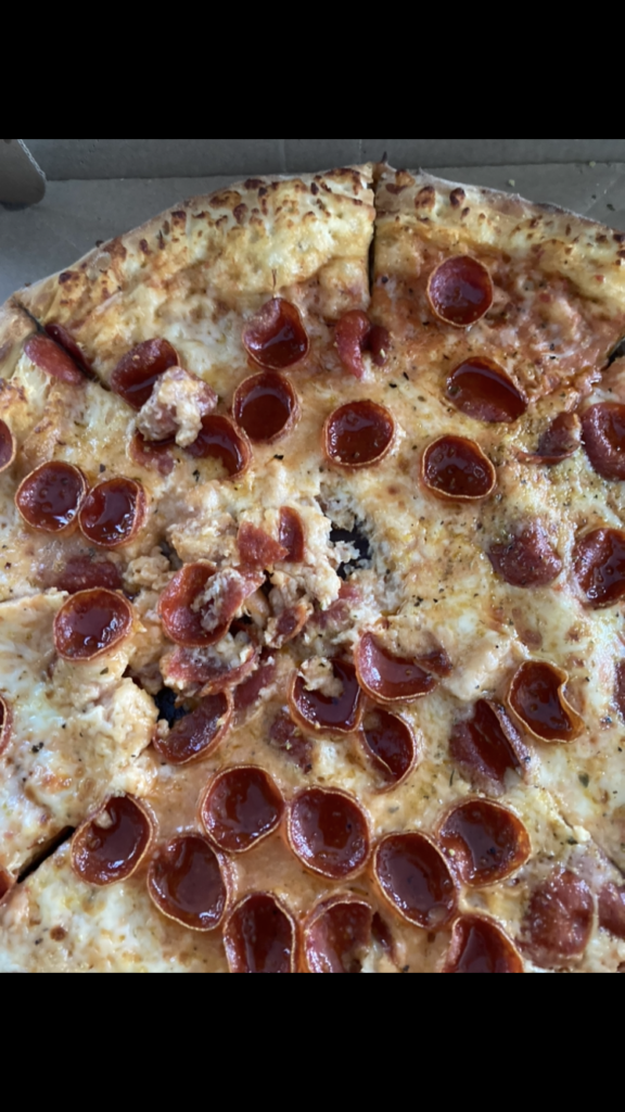 Shaq-a-roni that dissolved when I tryed to get a slice