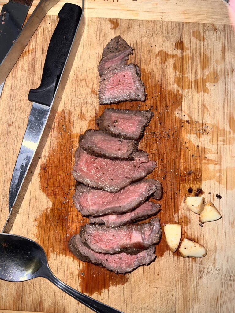 First time sous vide steak, tips? (Top sirloin 135@2hrs seared in ghee)