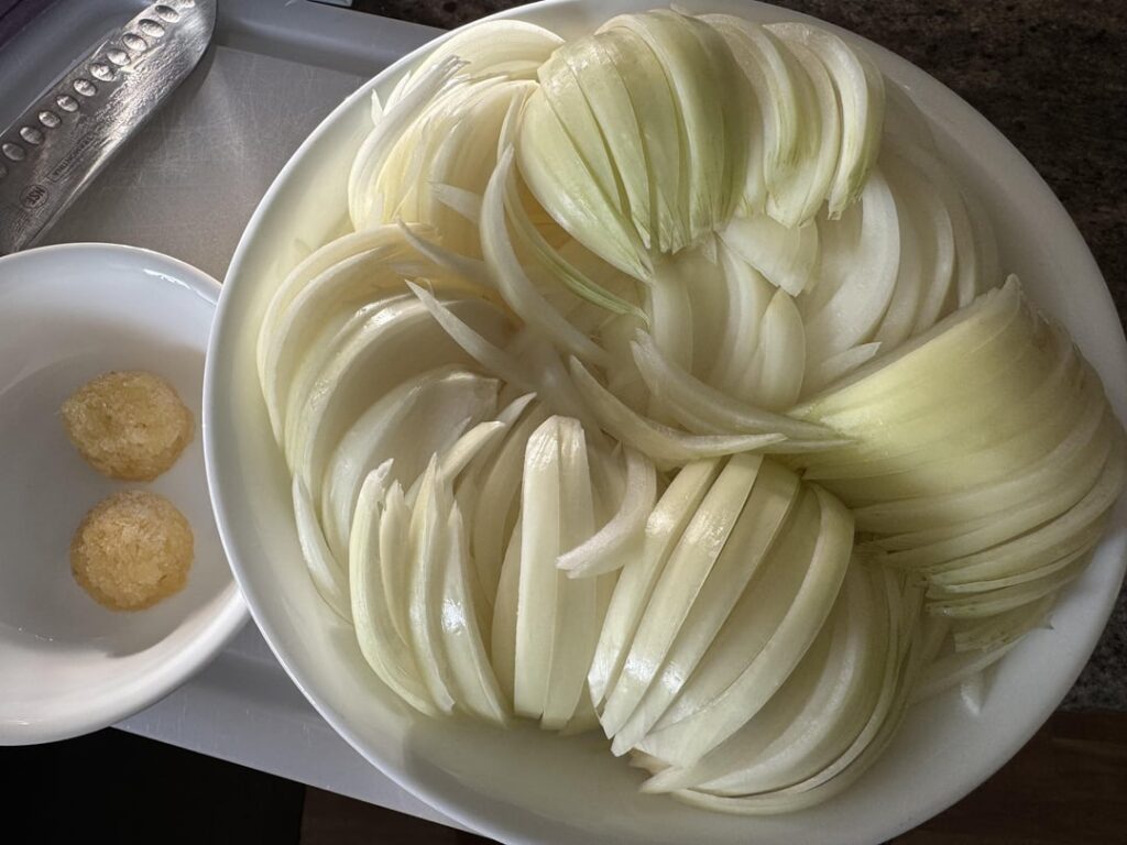 4 lbs. of onions in Japanese beef curry just because. I trust this sub will understand 🧅❤️