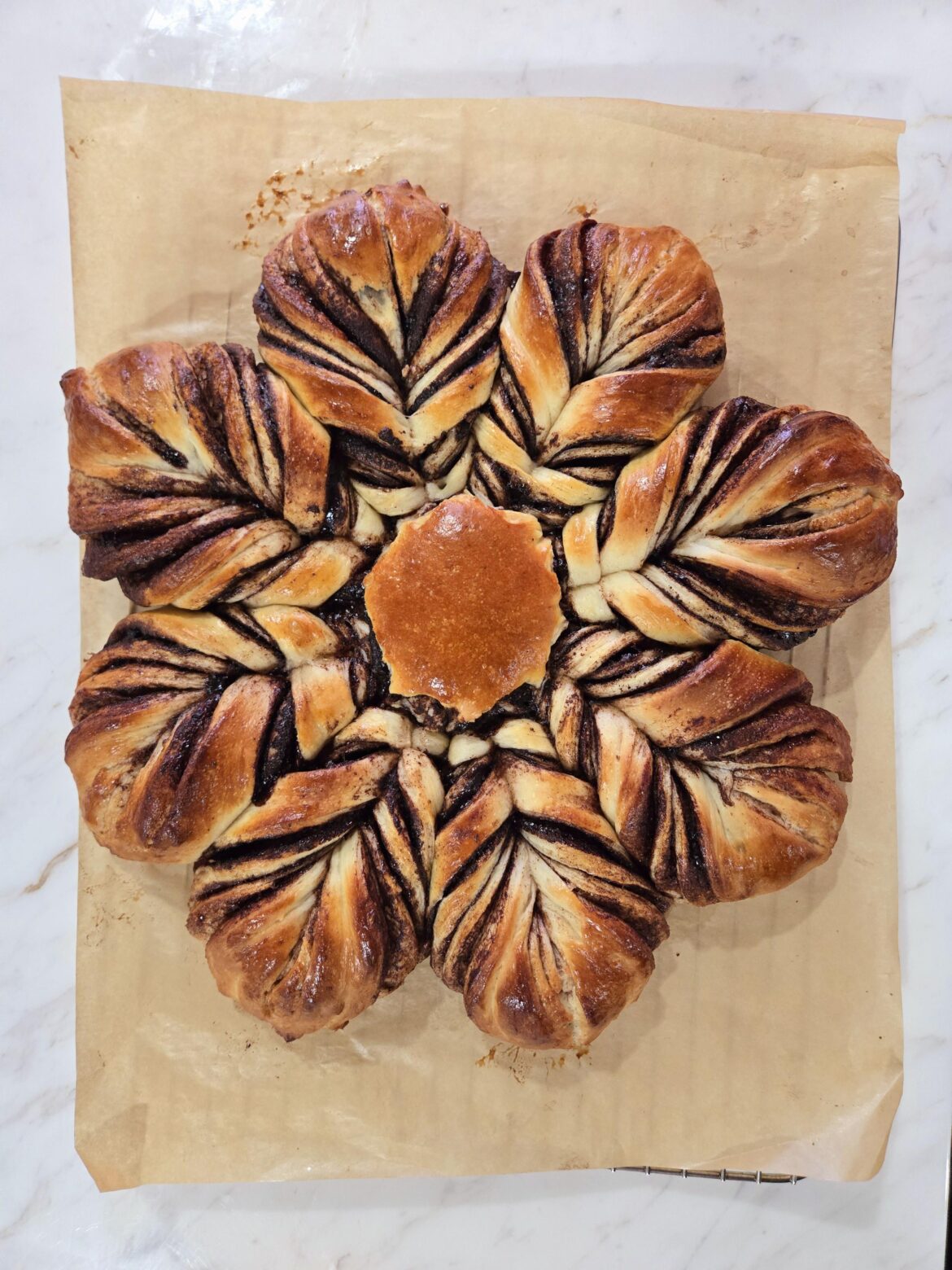 My first try at making star shaped bread!