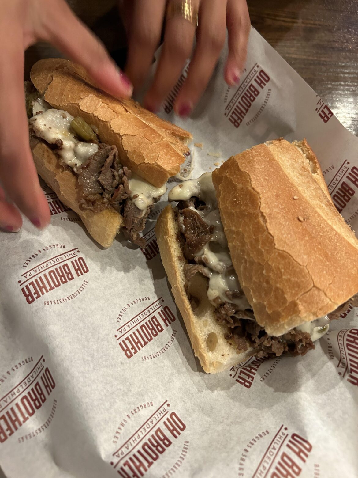 Philly cheesesteak from Oh Brother
