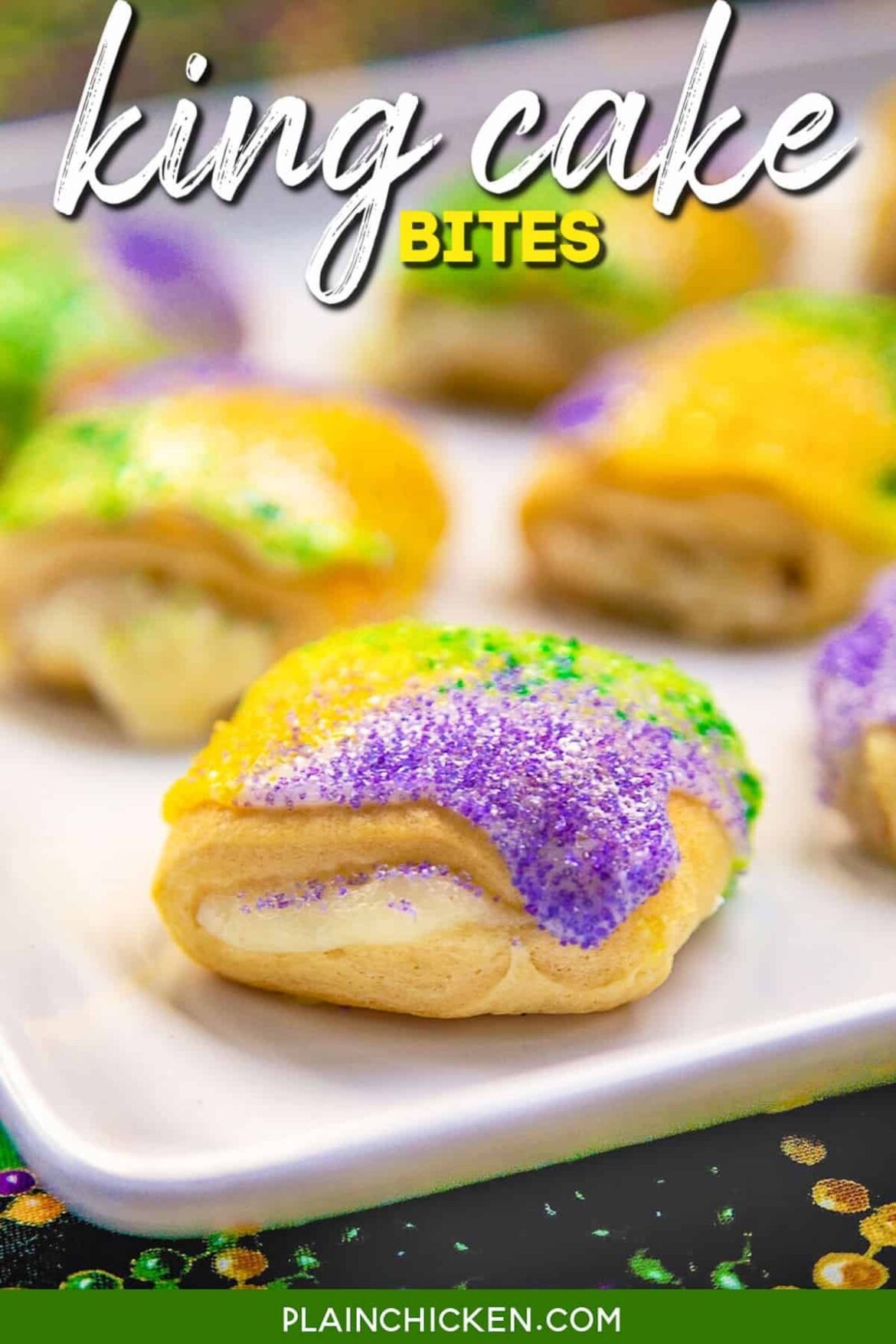 Recipe for single serving king cake rolls or mini king cakes?