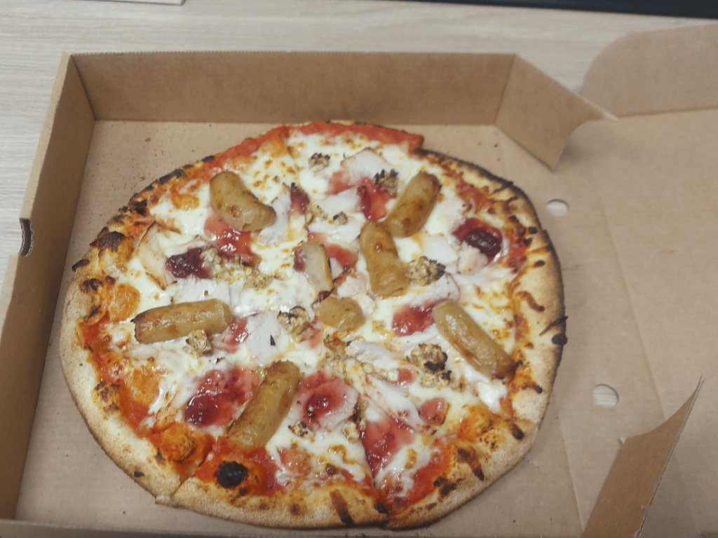 I'd like to turn myself in as an accomplice to an heinous crime. I ordered this pigs in a blanket pizza knowing well it would have look like this