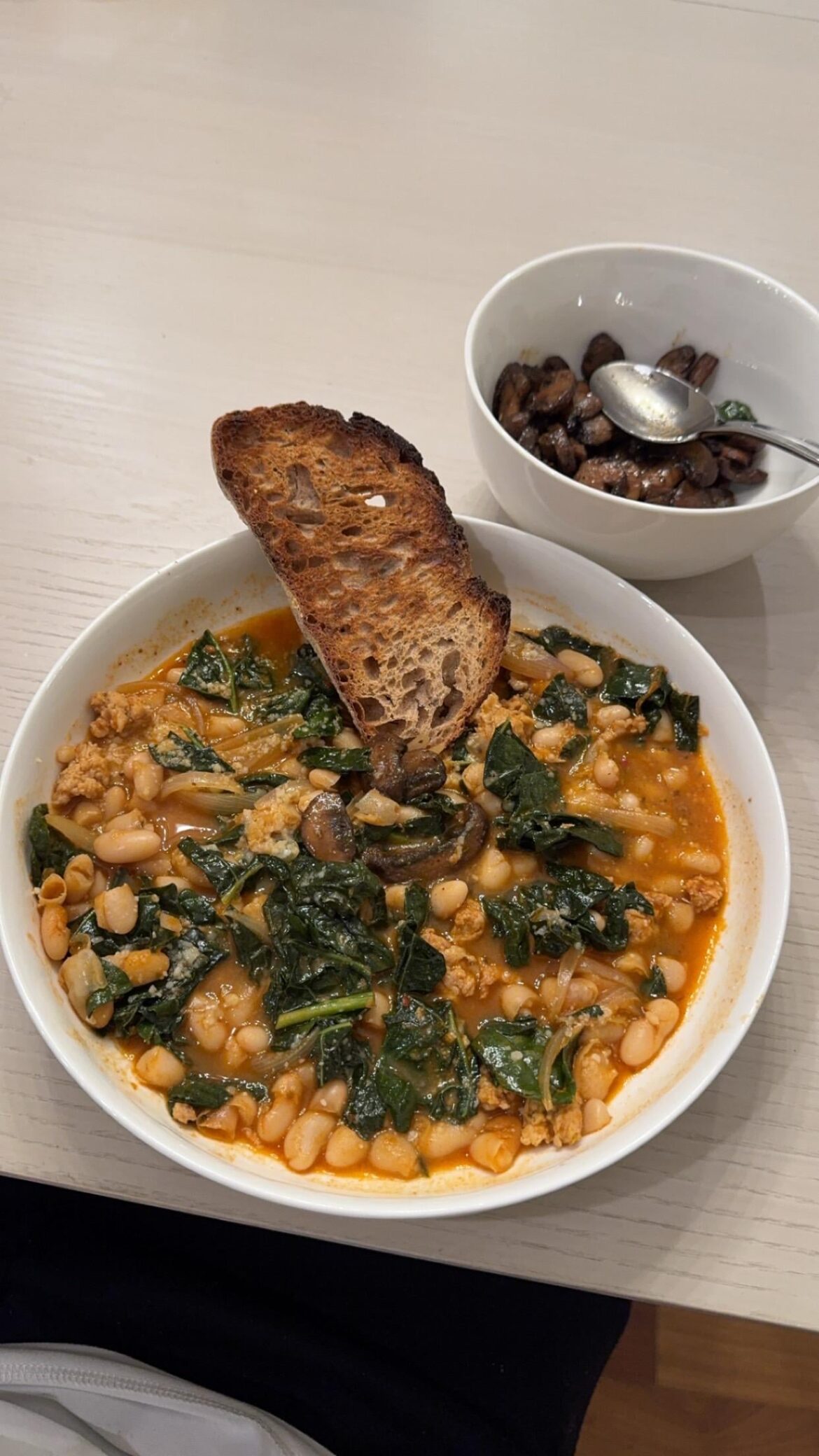 Modified the Creamy White Beans With 'Nduja, and Kale recipe and it turned out great! Details in the comments.