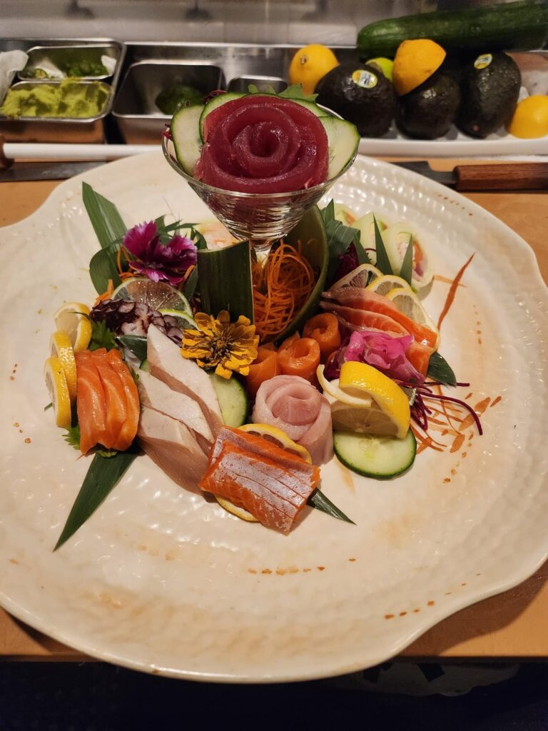 Sashimi platter with cucumber wrap, think it turned out well