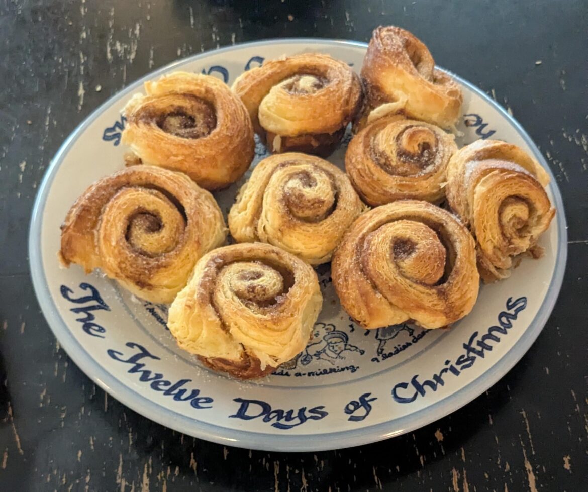 1st attempt at replicating Sugar Shack's (now closed in Wimberley) croissant cinnamon roll
