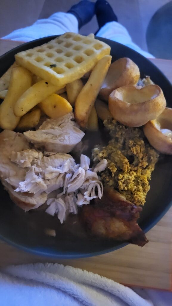 Weird dinner .. mainly potatoes goods but cosy.