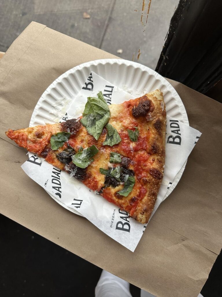 Badiali slice - no line on a drizzly Sunday afternoon! 🍕