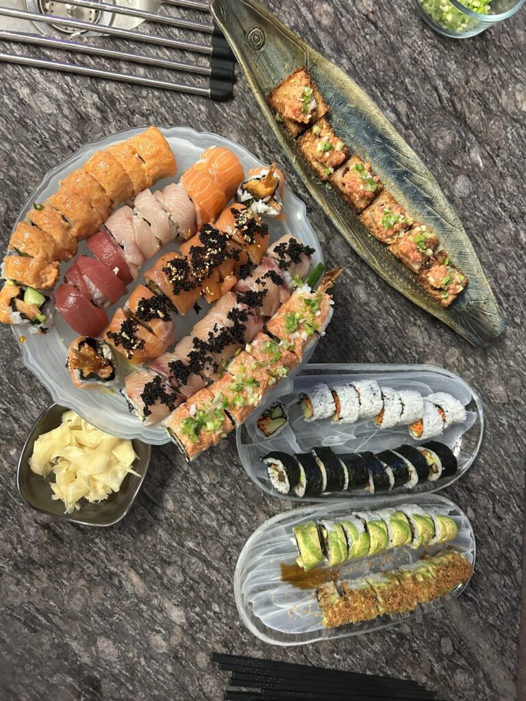 Had a small sushi party for friends Christmas Eve