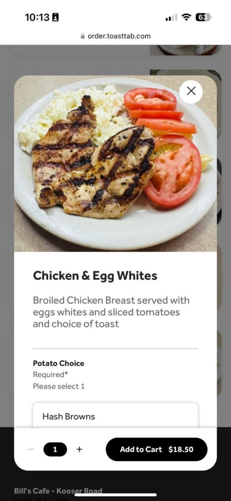 Lowest calorie option