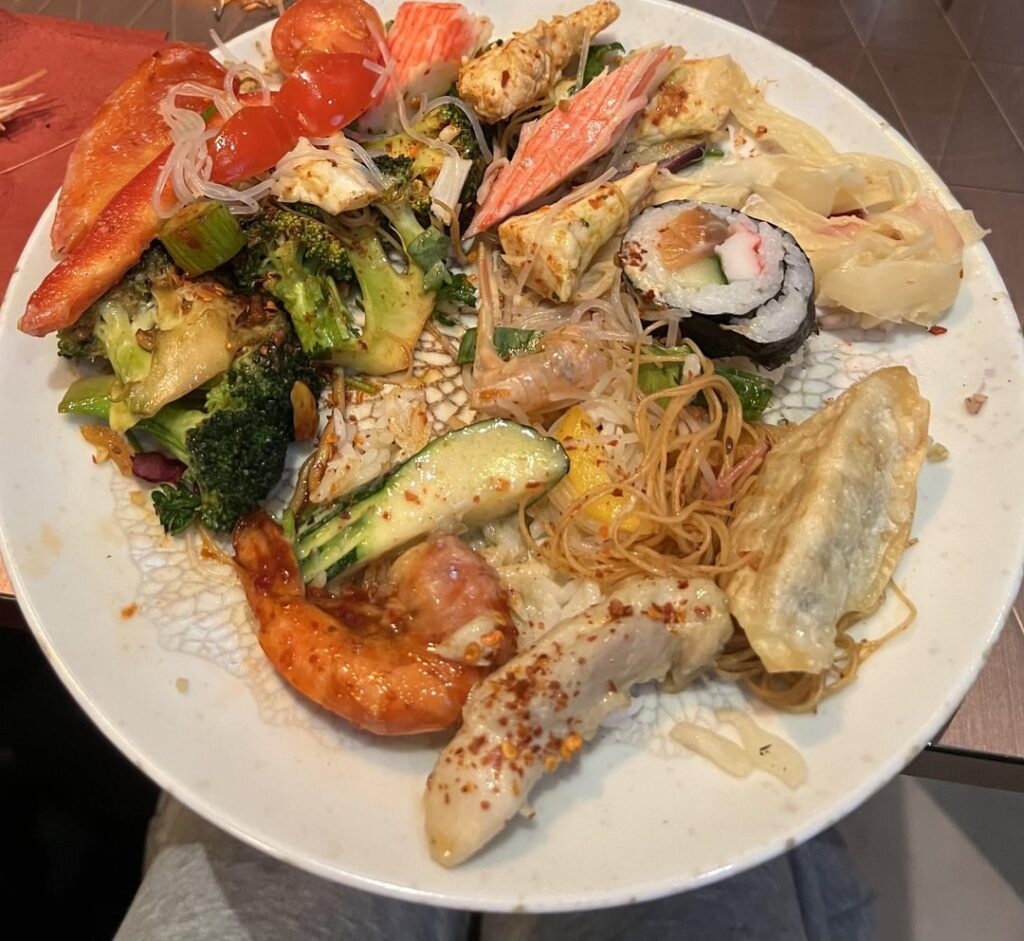 How much cals for this buffet meal?