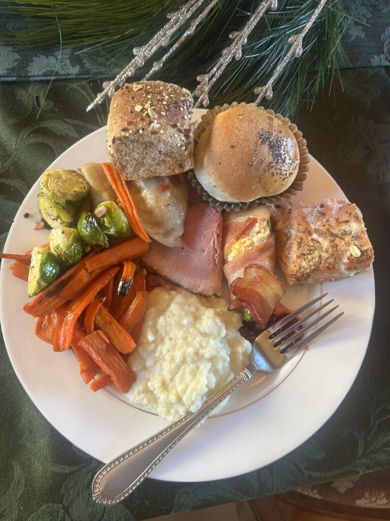 How many calories between the two plates?  I’m firing from the hip here (2,300)?