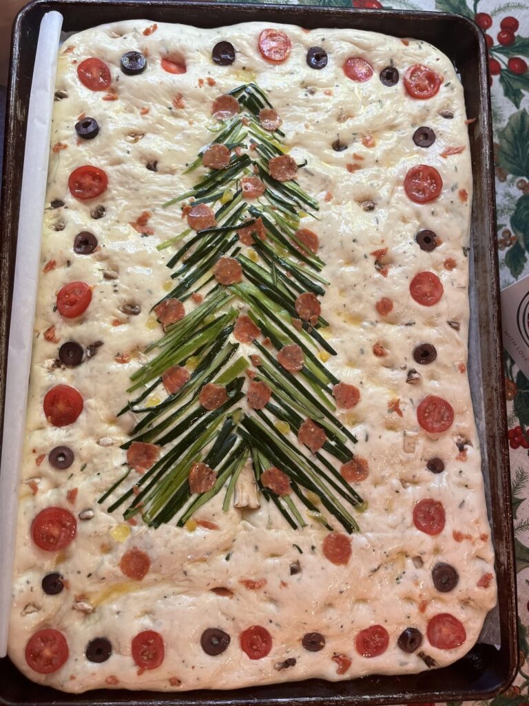My mom’s holiday focaccia.
