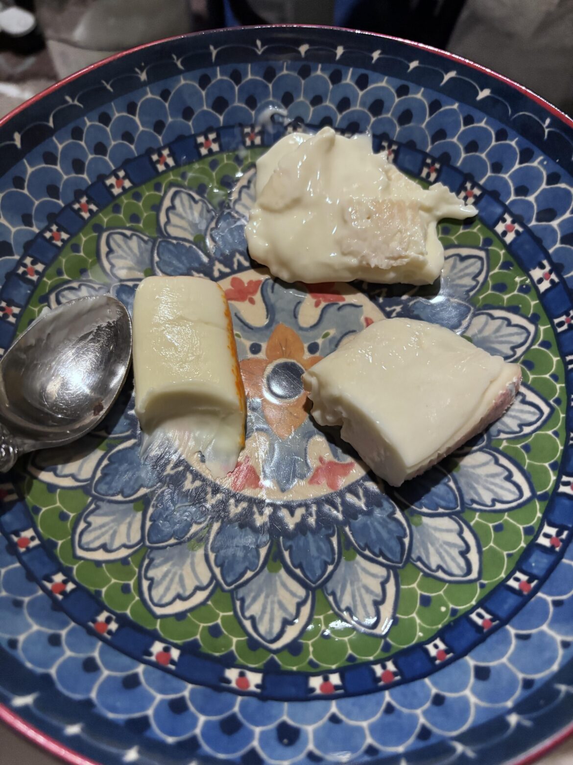 My bath snack cheese- taleggio, robiola and port salut. Yum!