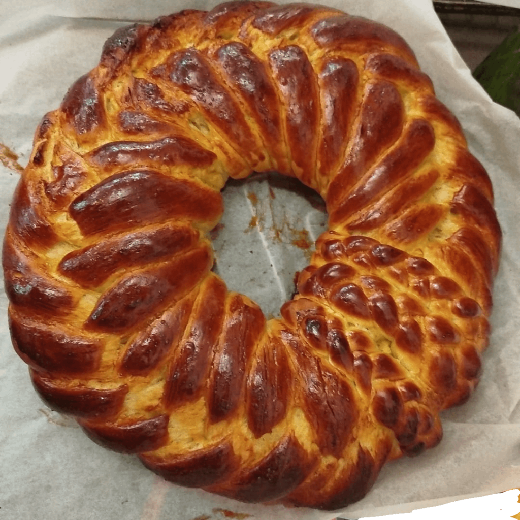 Been experimenting with braiding- bread wreath