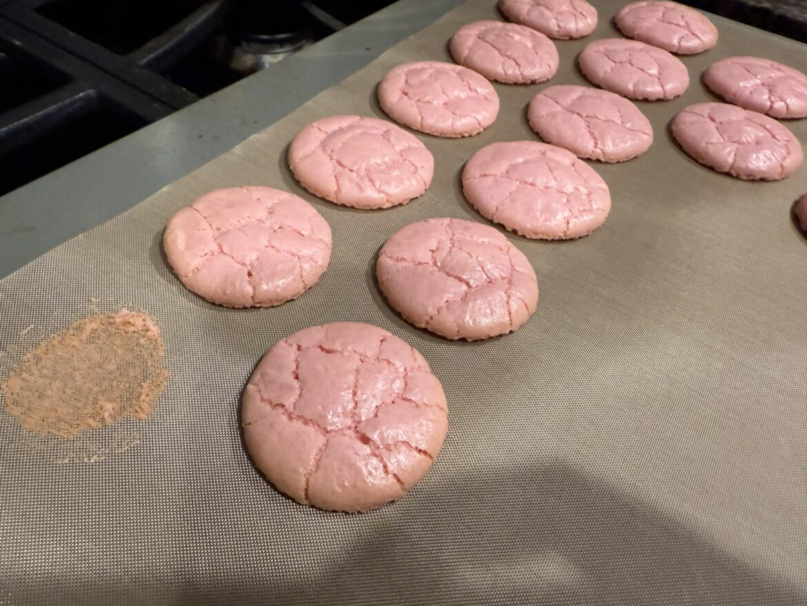 I made great macarons 3 weeks ago, then took a break… then today, made them TOTALLY cracked and messed up…