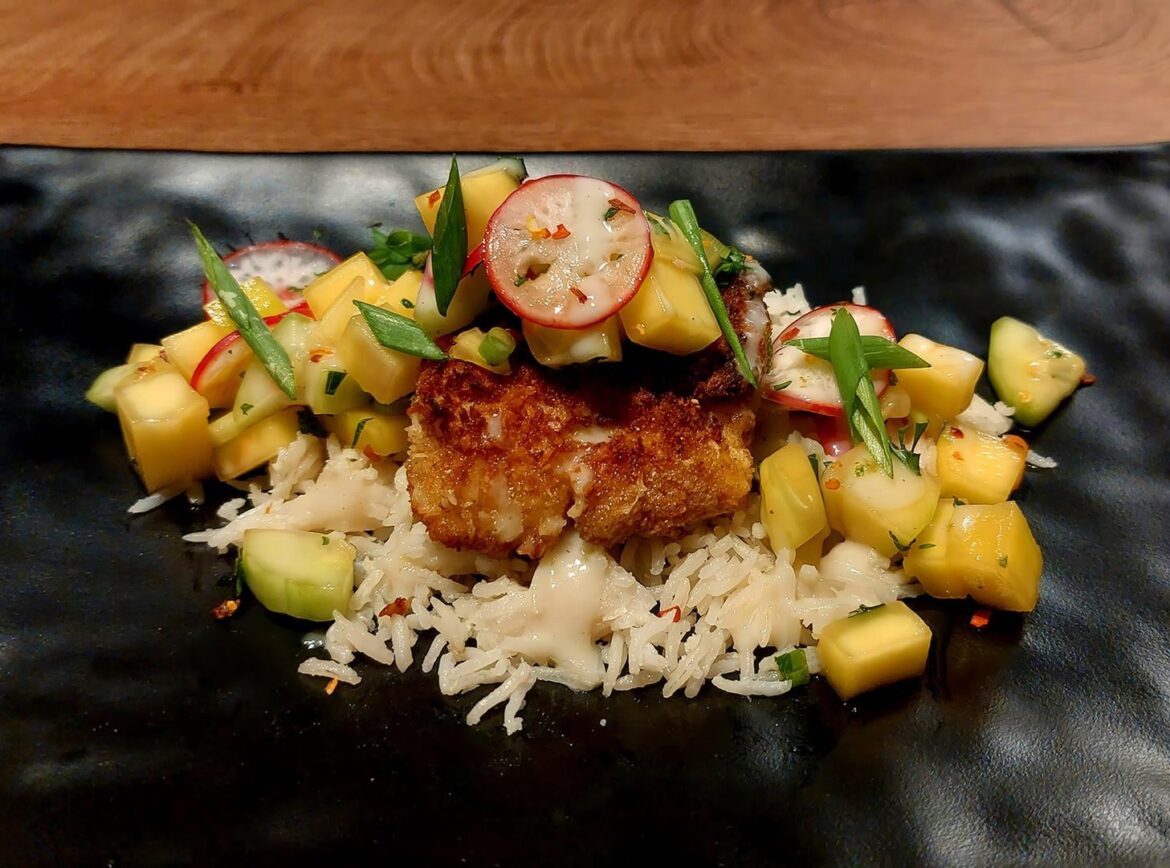 I created this crispy coconut cod  with tropical twist