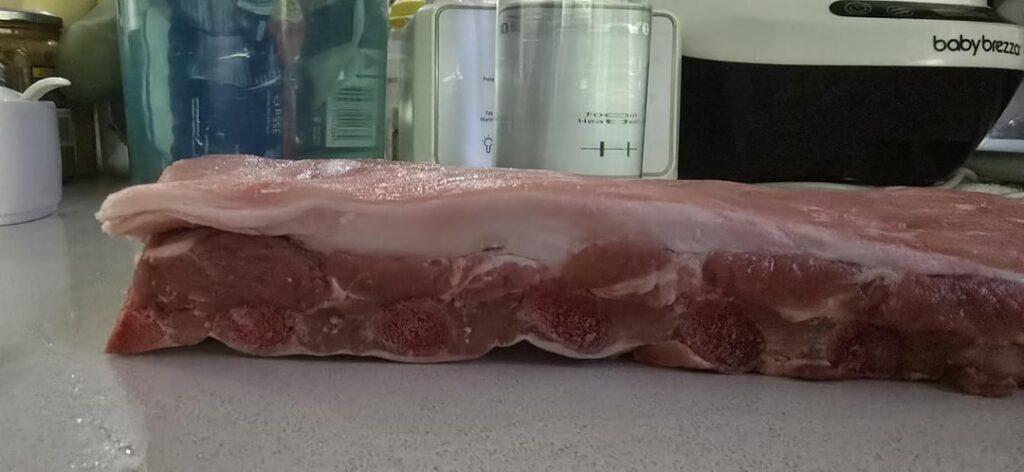 Pork ribs with thick fat?