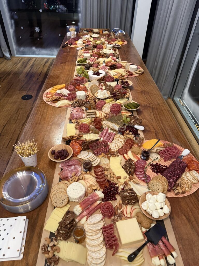 Made this grazing table for a holiday party!