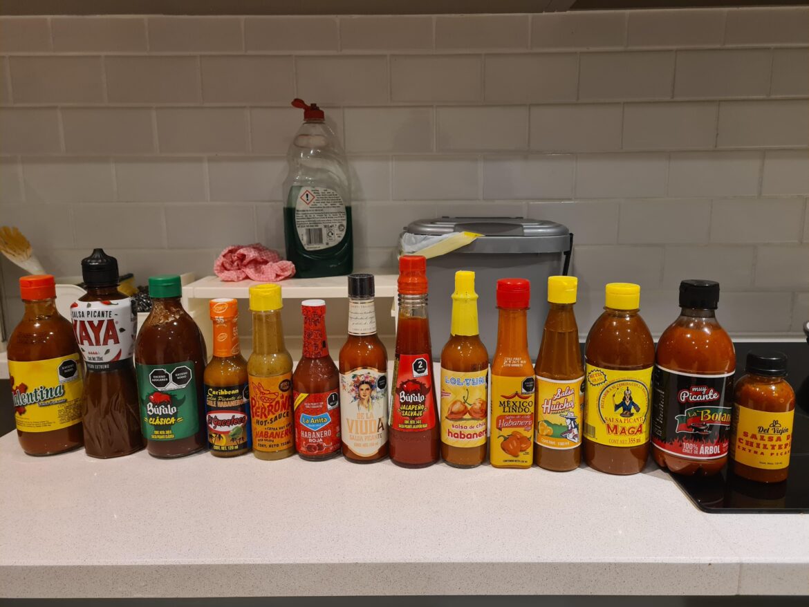 Got 14 sauces from Mexico