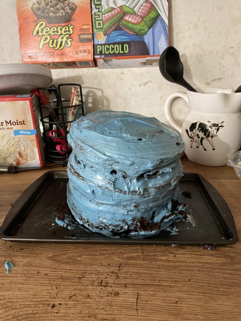 These are the cakes I made for my kids birthday. 🥹They really wanted “a tall cake”