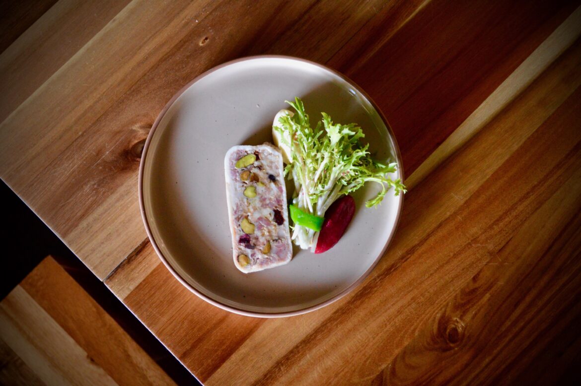 Pate de Campagne, Frisee, Cranberry, Blood Orange, Parsnip