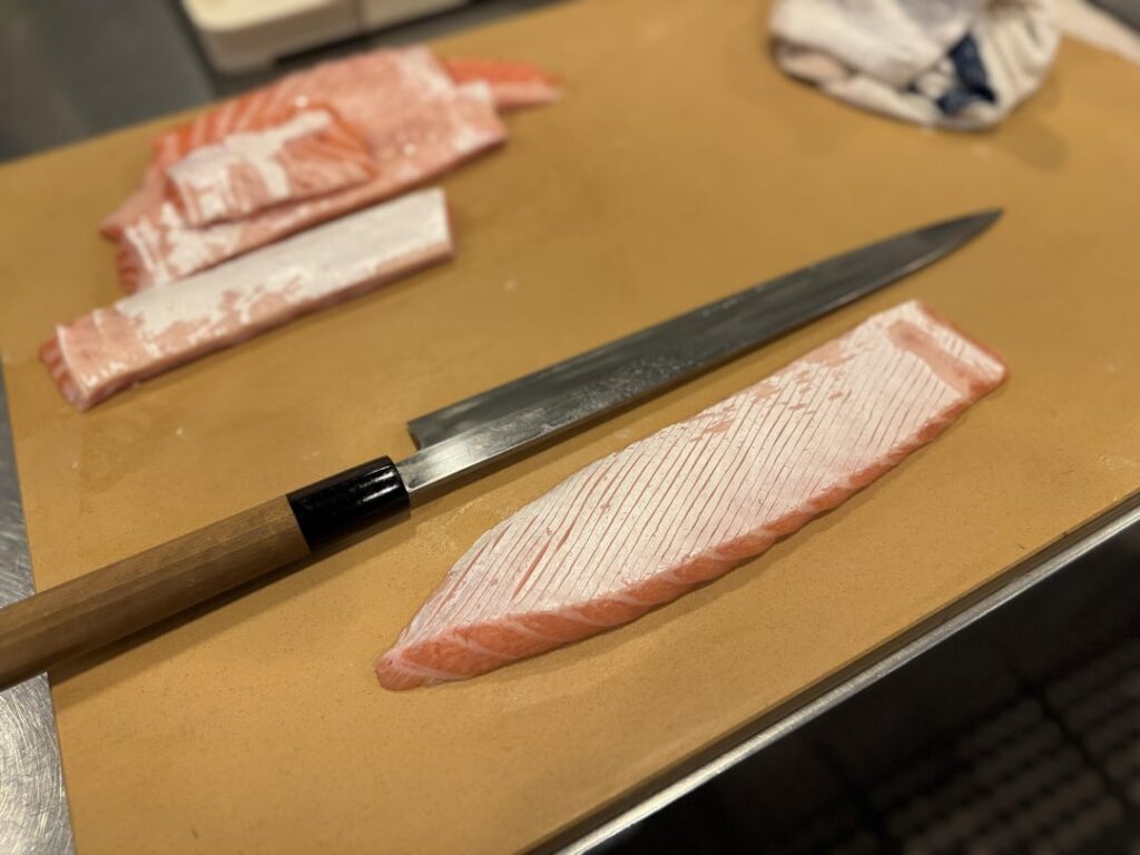 Messing around with salmon belly