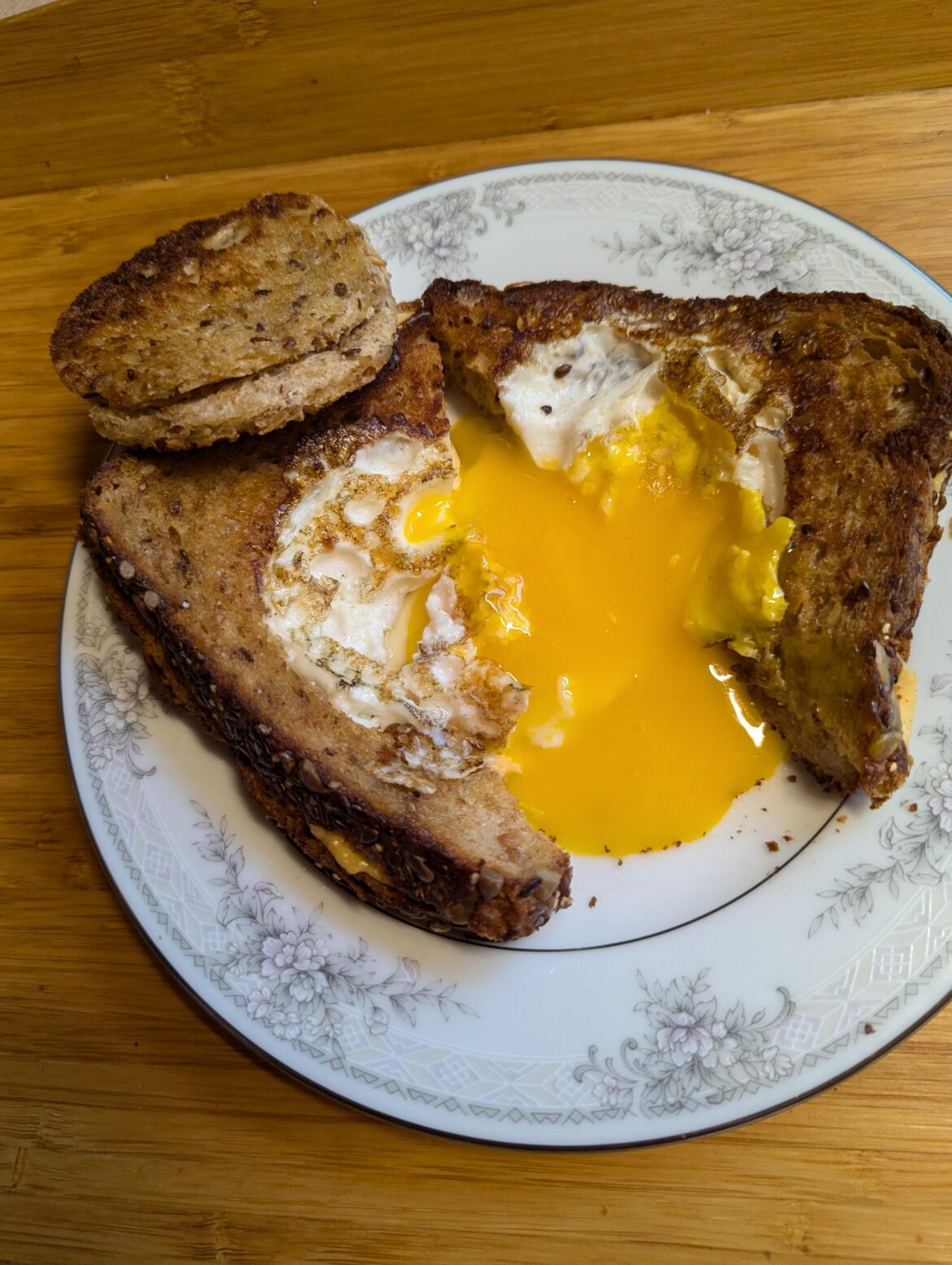 Grilled cheese eggsplosion