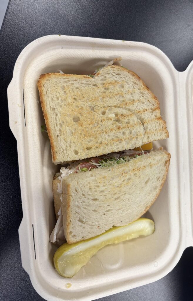 Calories in this sprouted turkey sandwich?