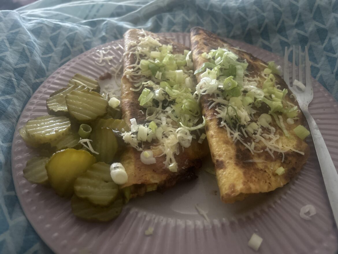 Slow cooked beef rib quesadilla