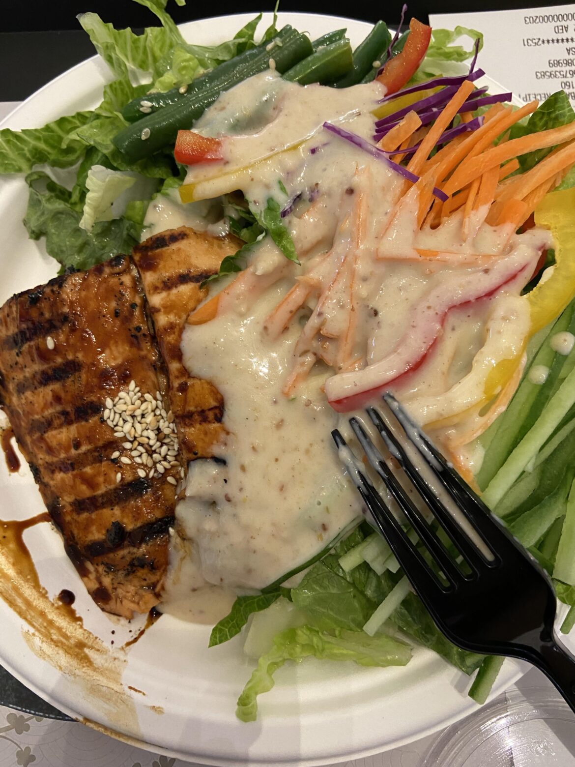 Hi, how can i recreate the salad dressing and how to cook the salmon ?