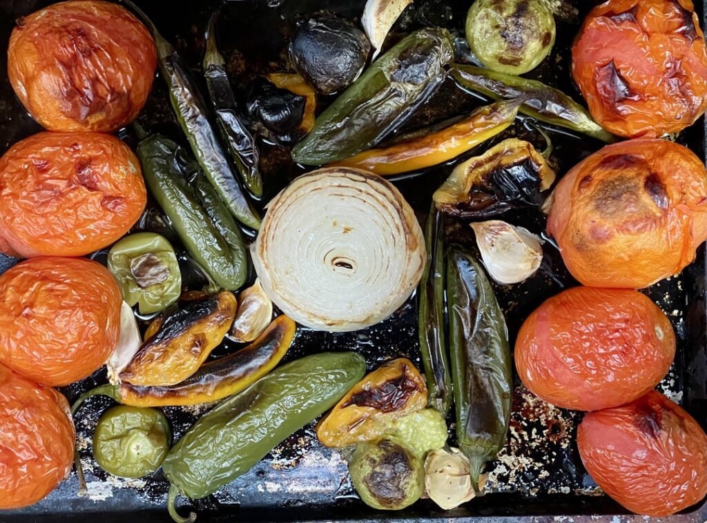 Roasted Roma and Tomatillo Salsa