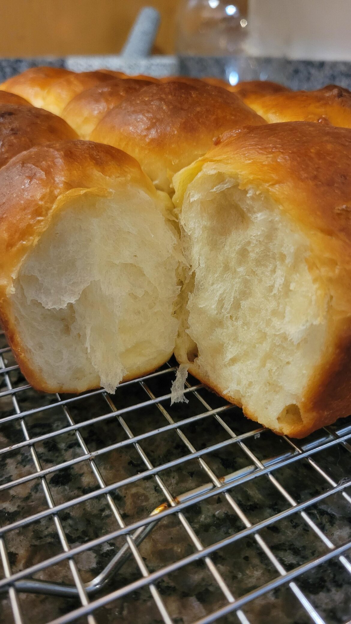 My wife made Claire's rolls sans chives.