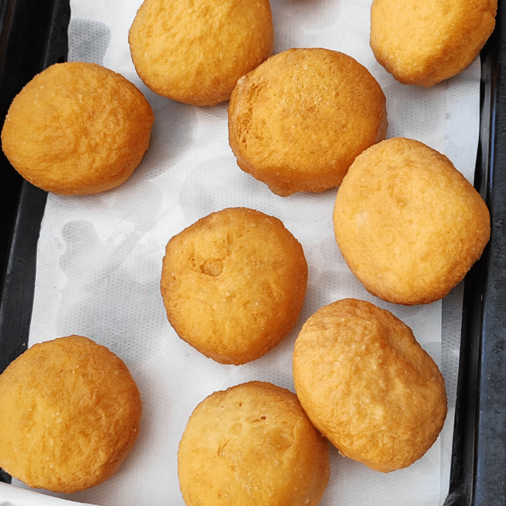 Happy accident - my donuts didn't donut, but I ended up with some tasty fry bread!