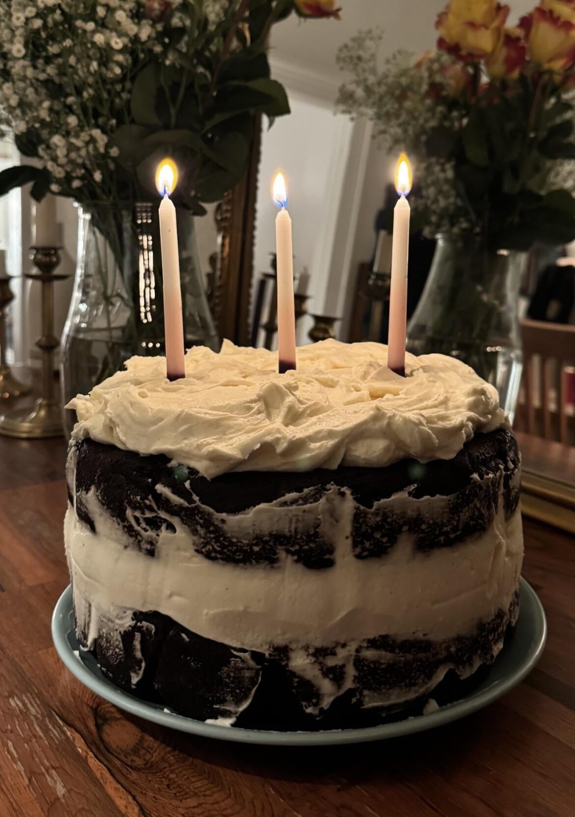 I’m no baker but my sister wanted a birthday cake, it wasn’t the prettiest but it sure was delicious