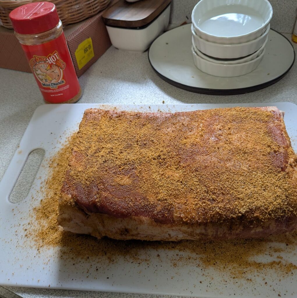 A little bit of pork belly, not my finest work, but still tasty