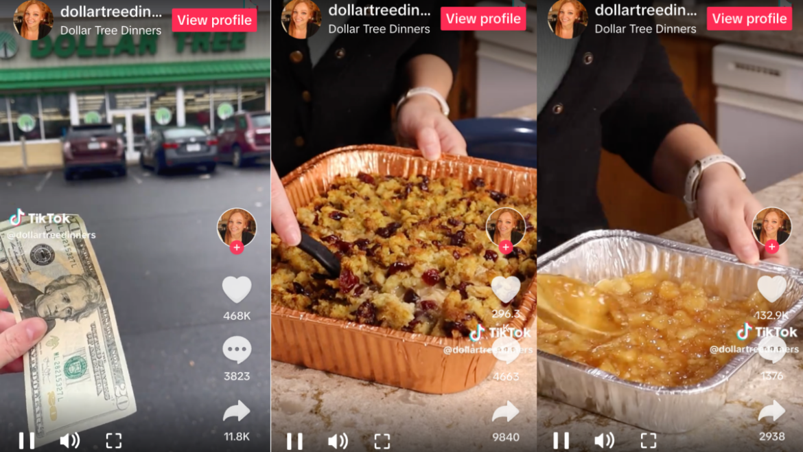 Thanksgiving dinner from Dollar Tree? TikTok creator going viral for her $20 holiday meal