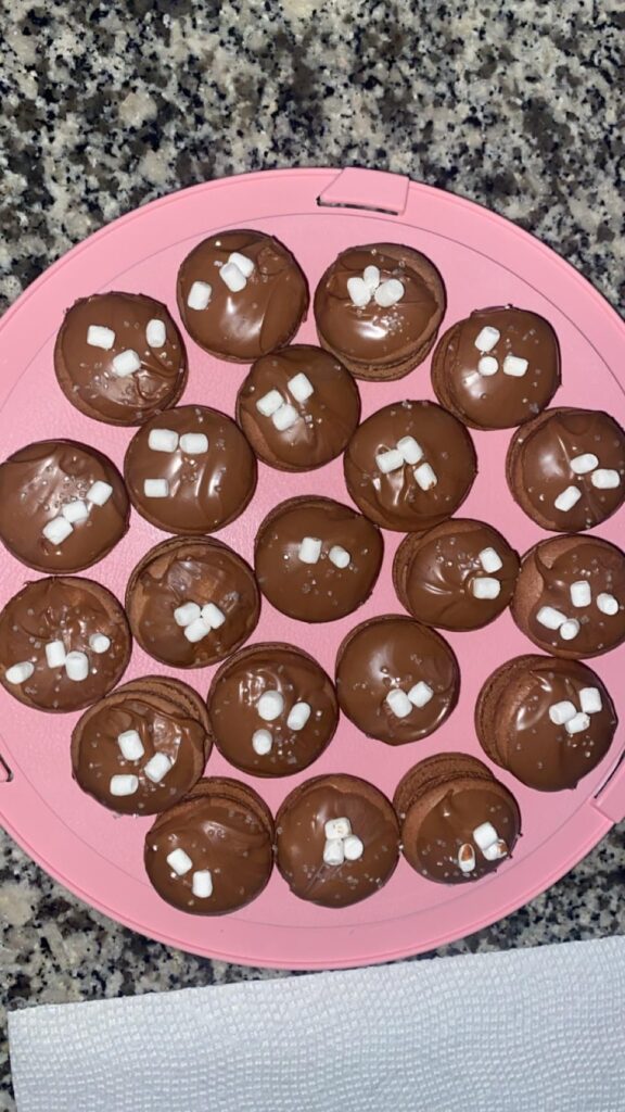 Hot cocoa macarons!
