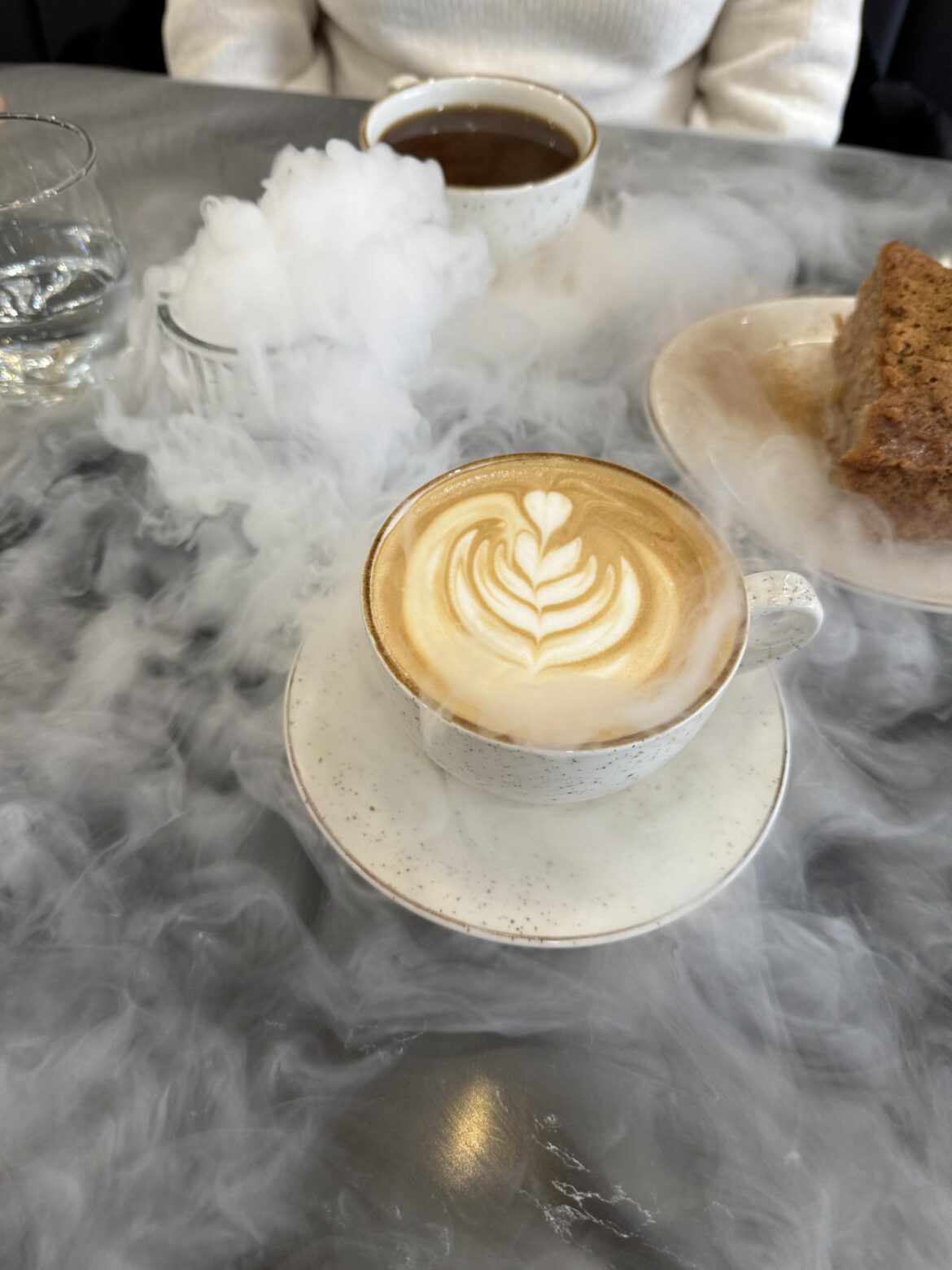 First time getting my coffee served with a smoke show on my table :)