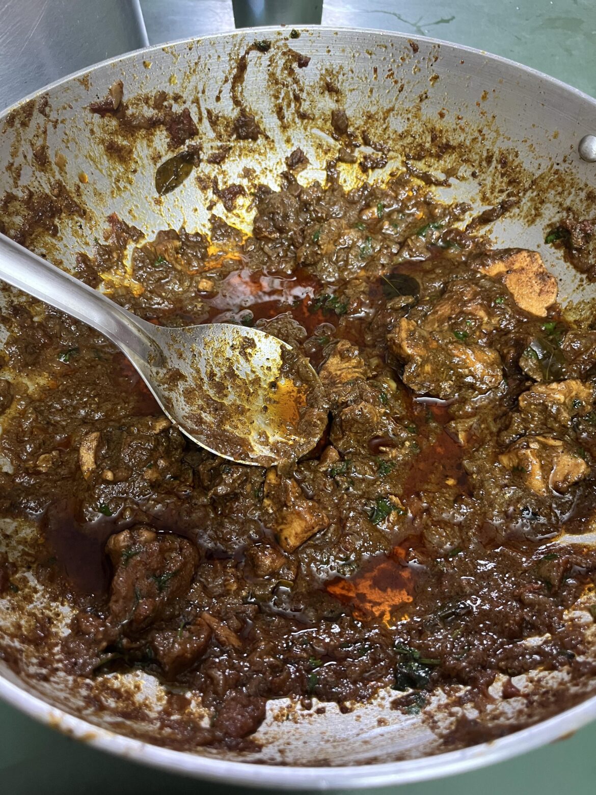 Left-overs of today’s Indian-style Pepper Chicken.